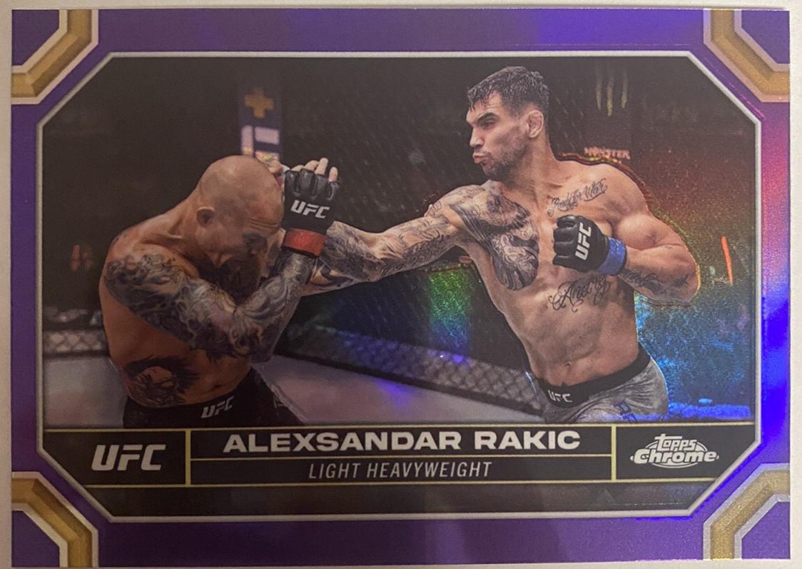 Aleksandar Rakic 2024 Topps Chrome UFC Base #11 Purple Refractor