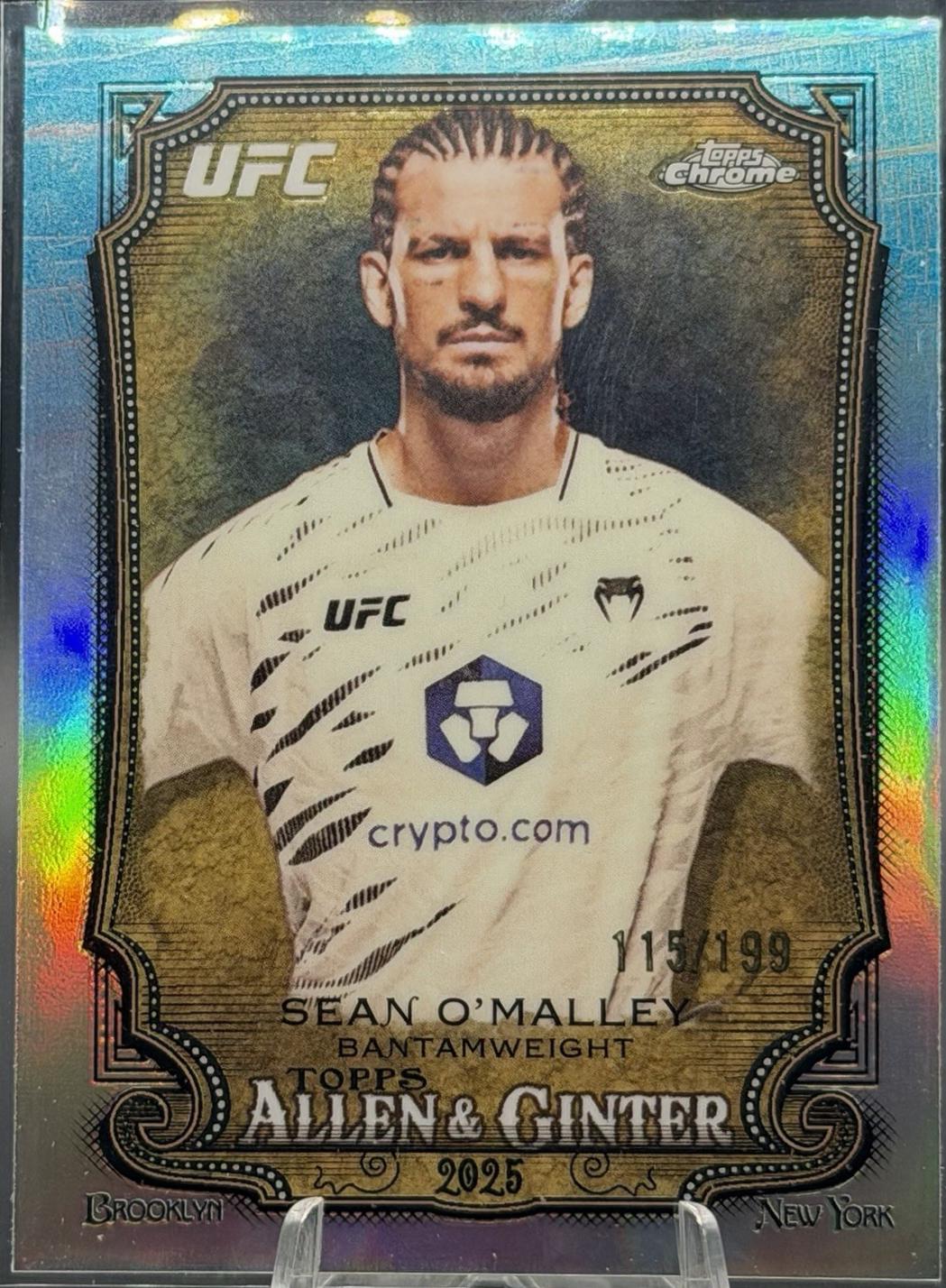 Sean O'Malley 2026 Topps Chrome UFC Allen & Ginter #AG-6 Aqua Refractor