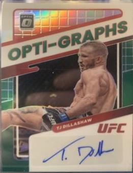TJ Dillashaw 2022 Panini Donruss Optic UFC Opti-Graphs #24 Green