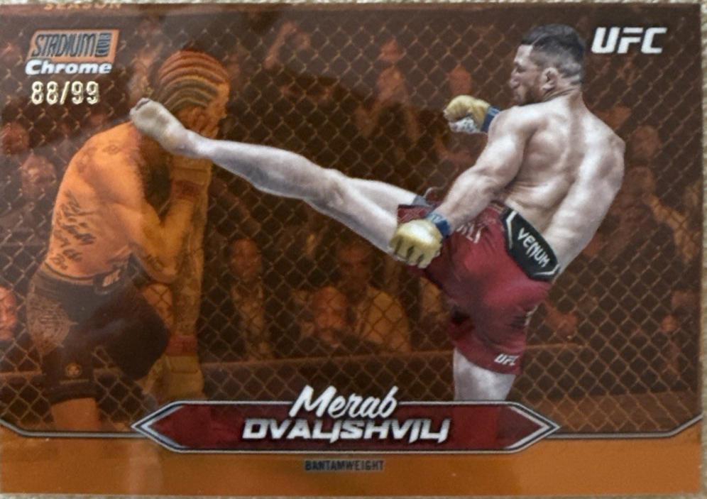 Merab Dvalishvili 2025 Topps Stadium Club UFC Base Chrome #C-145 X-Fractor