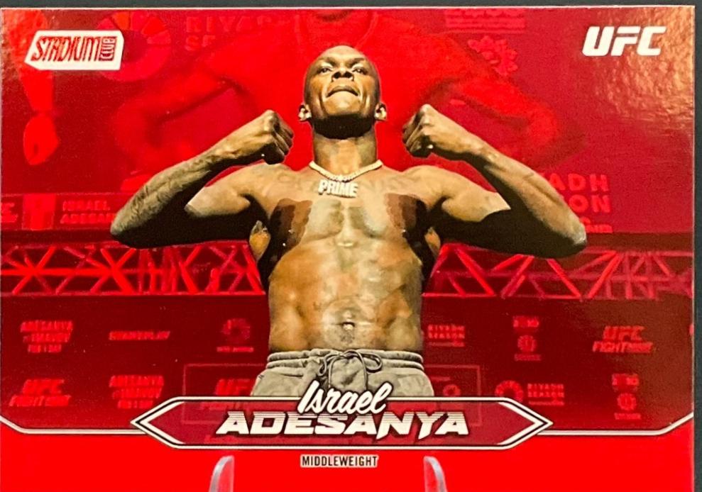 Israel Adesanya 2025 Topps Stadium Club UFC Base #146 Red