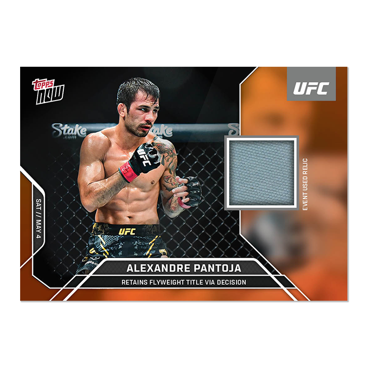 Alexandre Pantoja Topps Now UFC Event-used Mat Relics #6 Orange