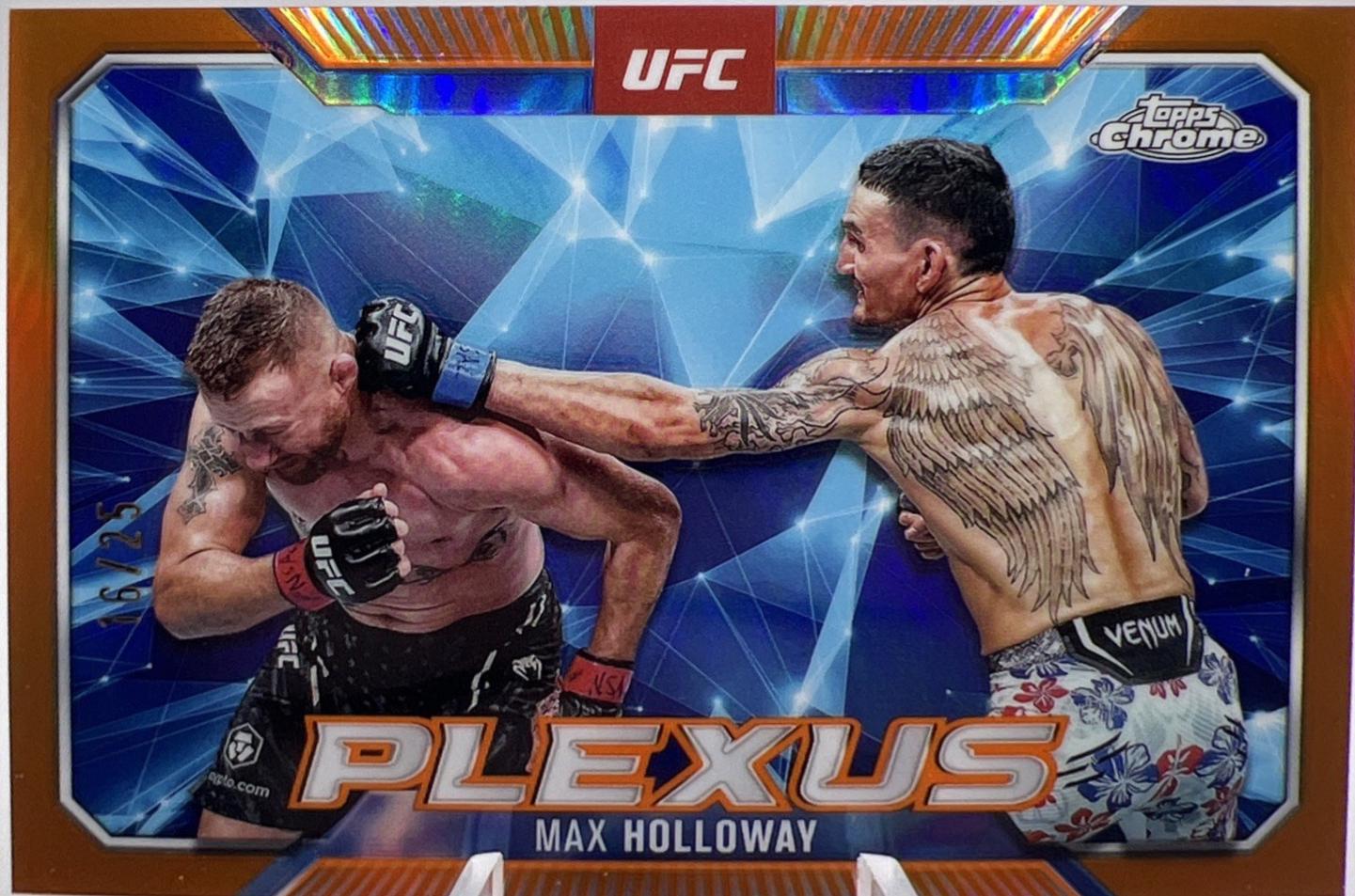 Max Holloway 2025 Topps Chrome UFC Plexus #PLX-12 Orange