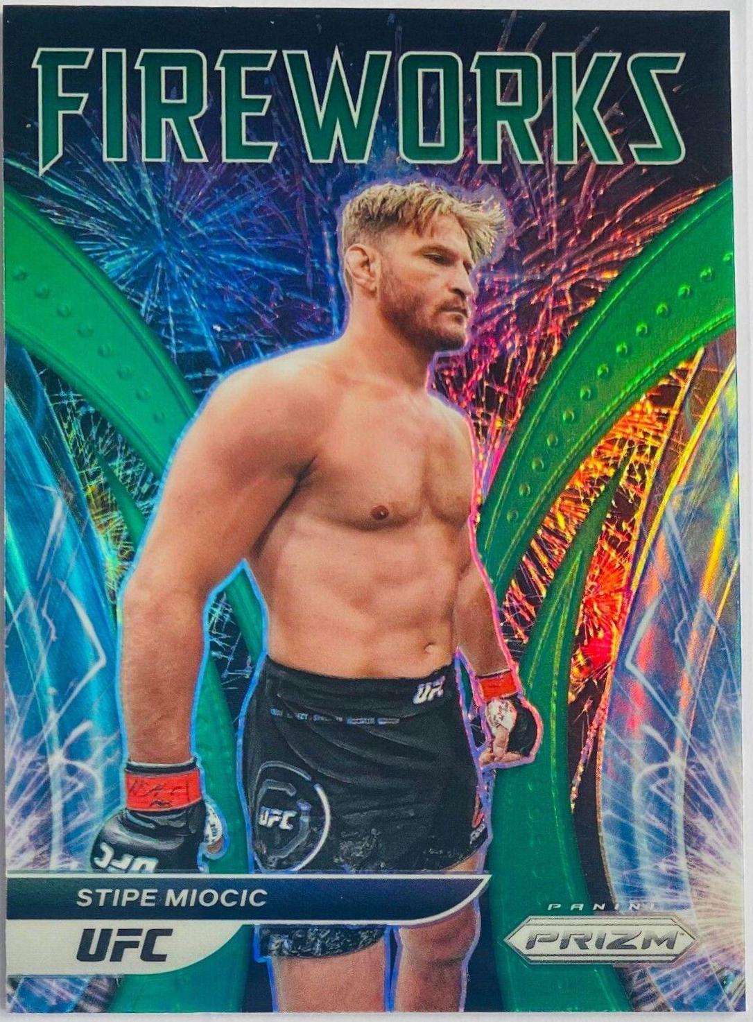 Stipe Miocic 2022 Panini Prizm UFC Fireworks #3 Green