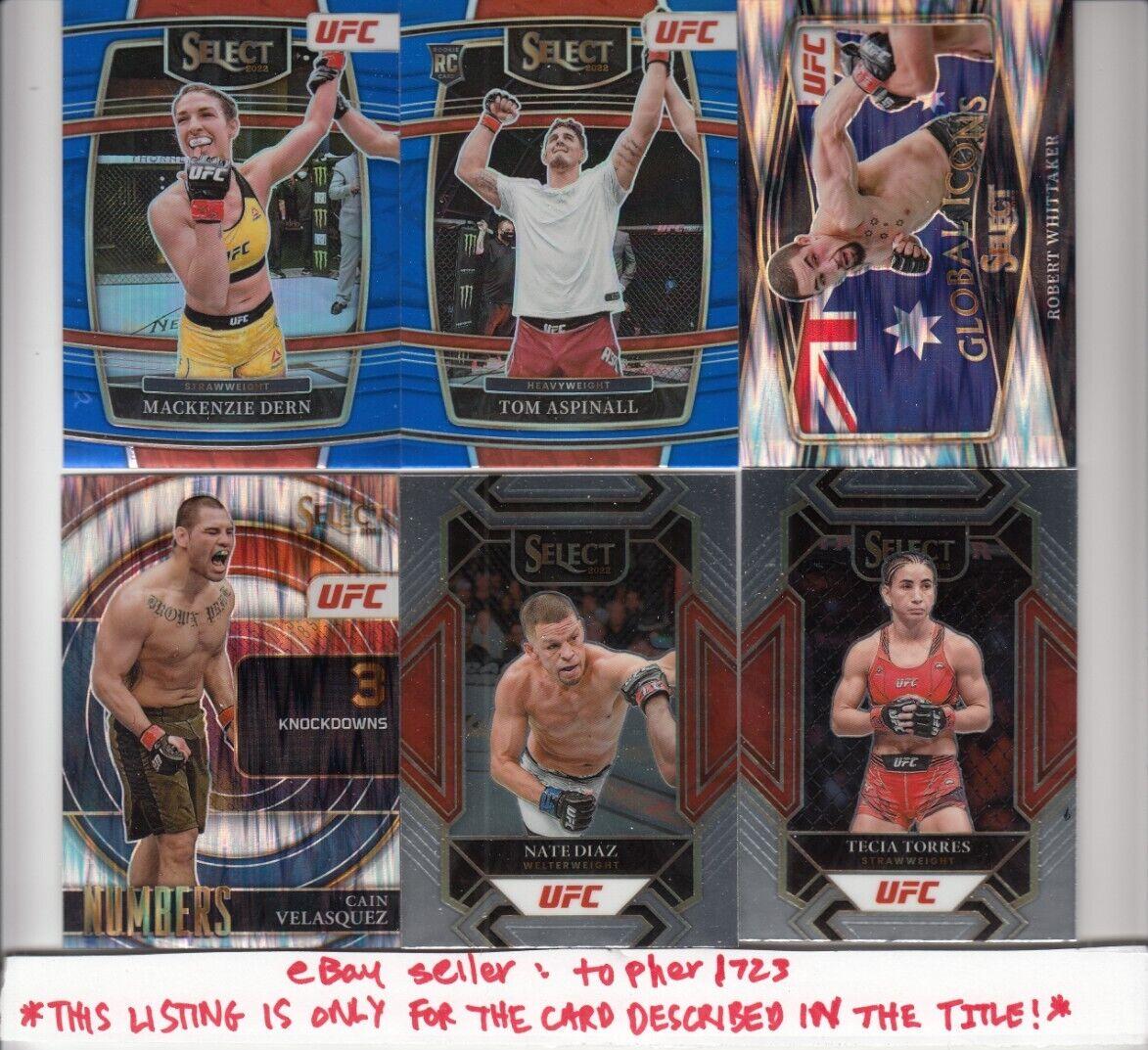 Robert Whittaker 2022 Panini Select UFC Global Icons #2 Flash