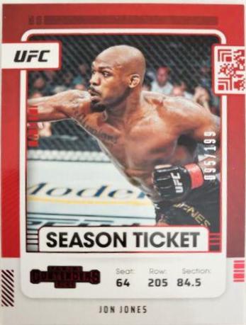 Jon Jones 2022 Panini Chronicles UFC Base Contenders Season Ticket #106 Red