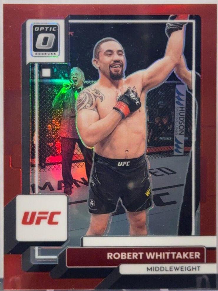 Robert Whittaker 2023 Panini Donruss Optic UFC Base #93 Red