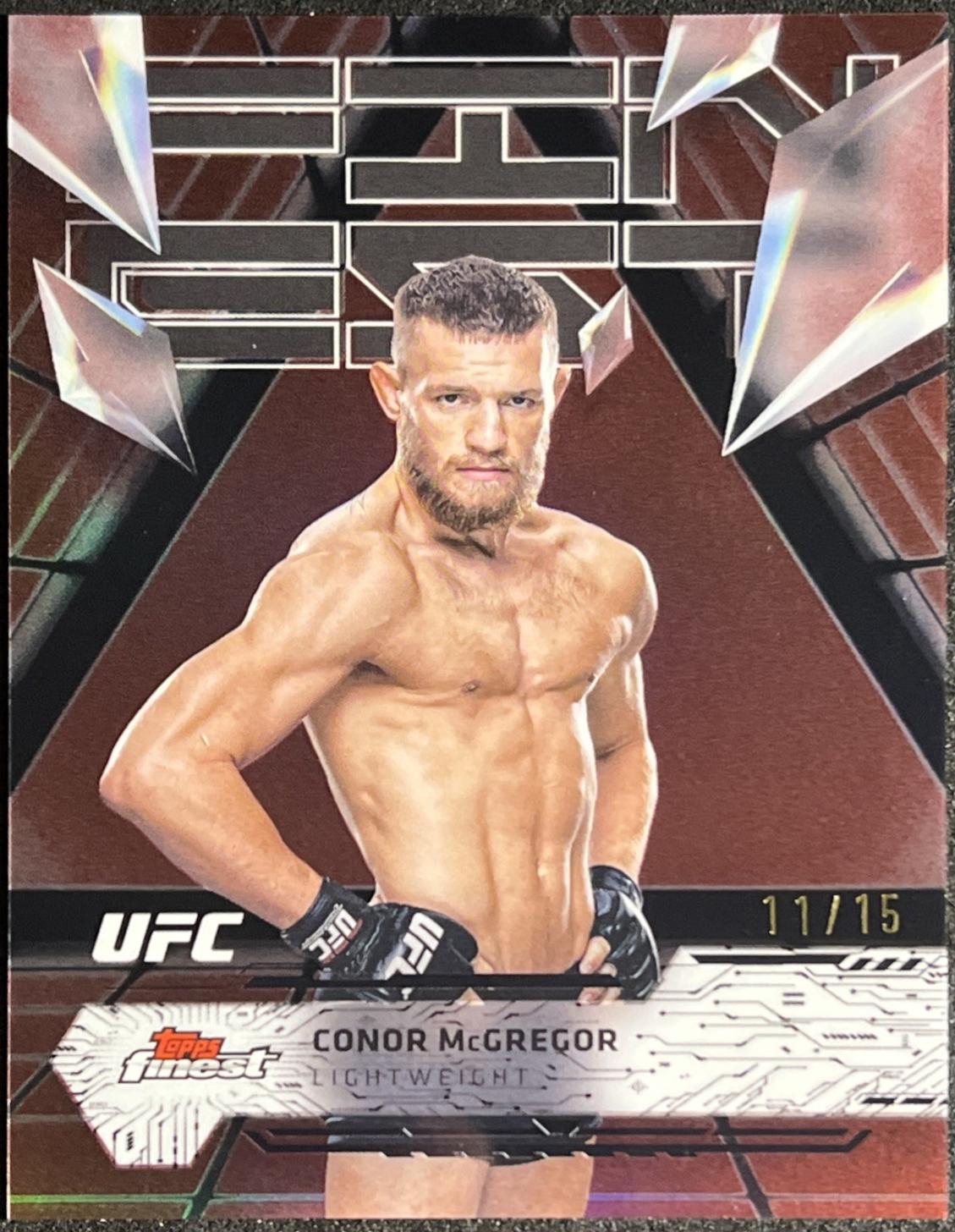 Conor McGregor 2025 Topps Finest UFC Base Uncommon #175 Red Refractor