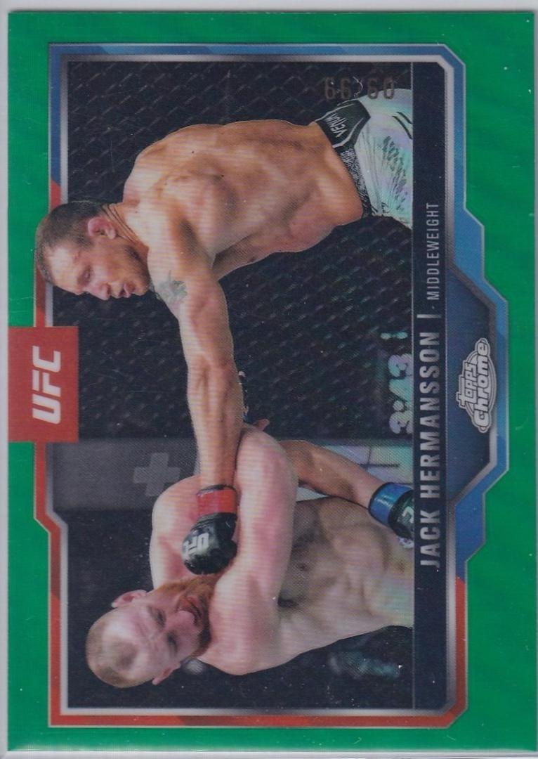 Jack Hermansson 2025 Topps Chrome UFC Base #191 Green Refractor