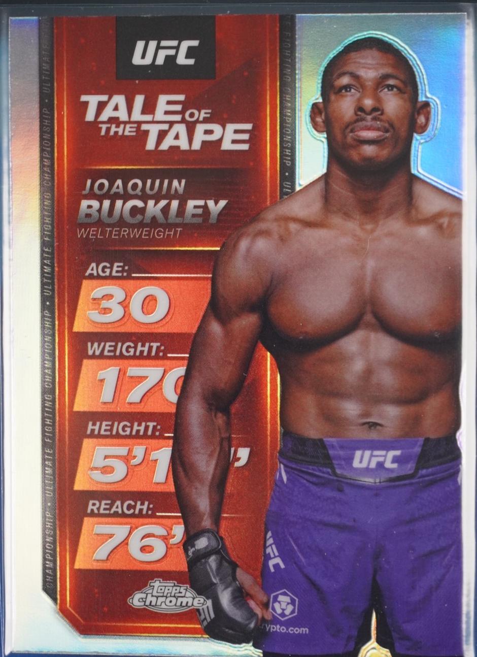 Joaquin Buckley 2025 Topps Chrome UFC Tale of the Tape #TTT-12 Refractor