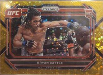 Bryan Battle 2023 Panini Prizm Under Card UFC Base #58 Gold