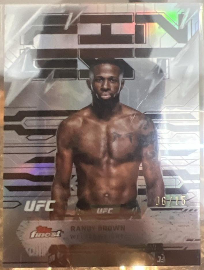 Randy Brown 2025 Topps Finest UFC Base Rare #289 Black Refractor