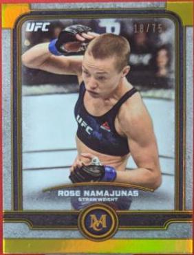 Rose Namajunas 2019 Topps UFC Museum Collection Base #41 Gold