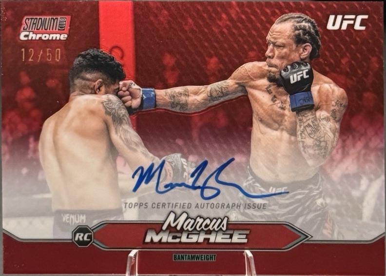 Marcus McGhee 2025 Topps Stadium Club UFC Chrome Autographs #CAS-MMG Red