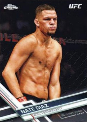 Nate Diaz 2017 Topps Chrome UFC Base #55 Red