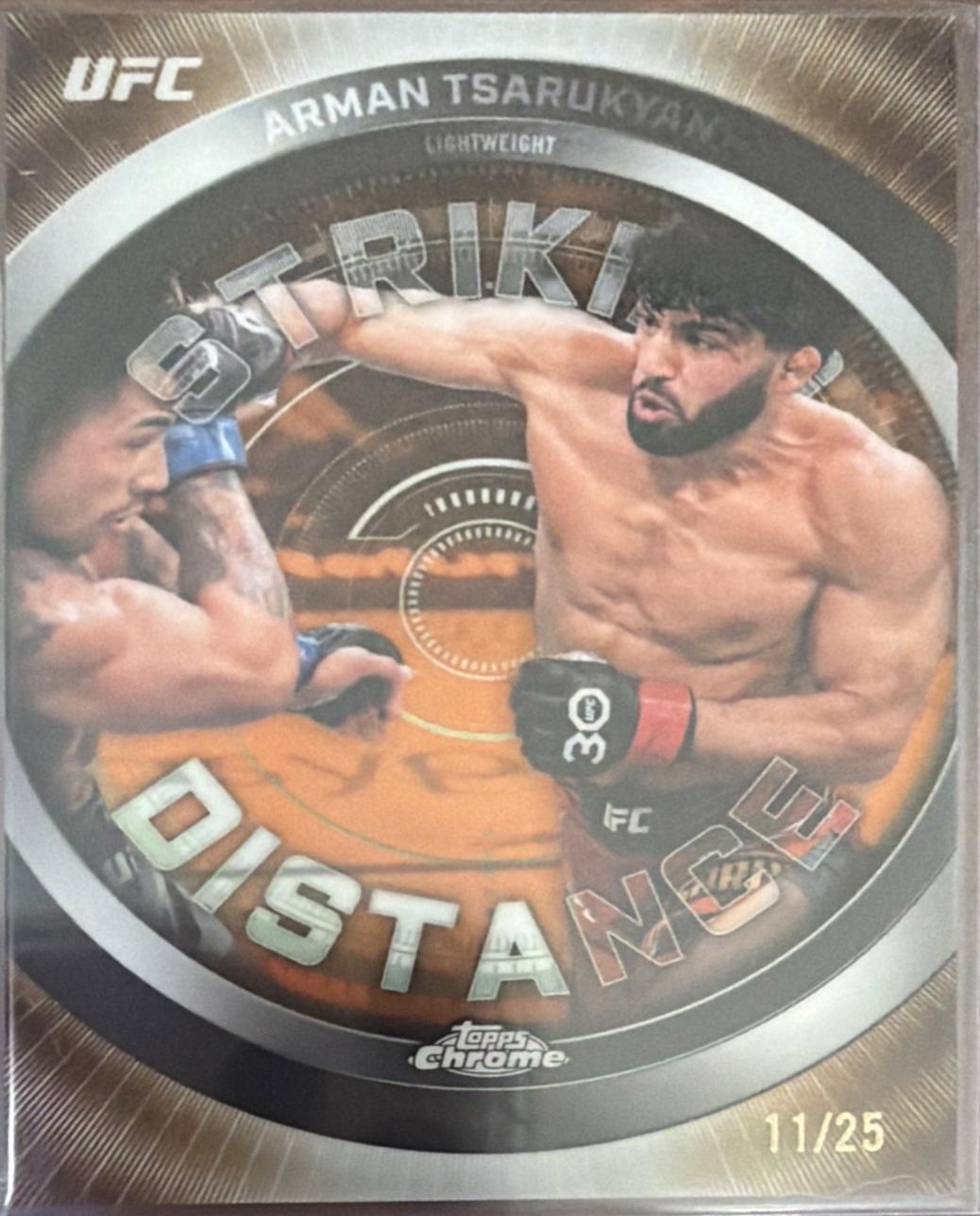 Arman Tsarukyan 2026 Topps Chrome UFC Striking Distance #SD-14 Orange Refractor