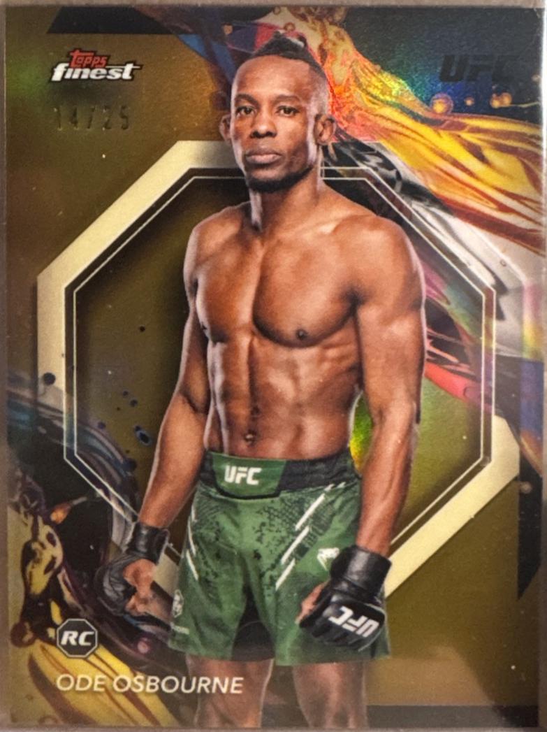 Ode Osbourne 2024 Topps Finest UFC Base Uncommon #155 Gold Refractor