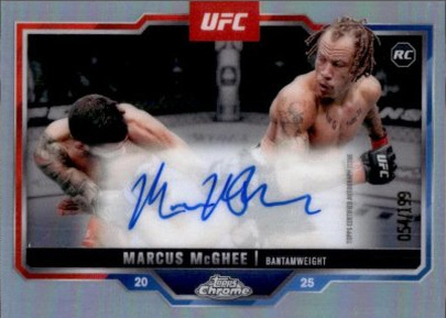 Marcus McGhee 2025 Topps Chrome UFC Chrome Rookie Autographs #CRA-MM Red Refractor