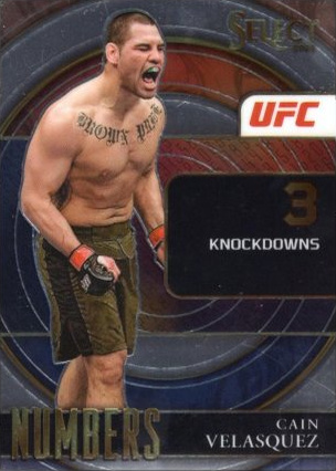Cain Velasquez 2022 Panini Select UFC Select Numbers #13 Gold Flash