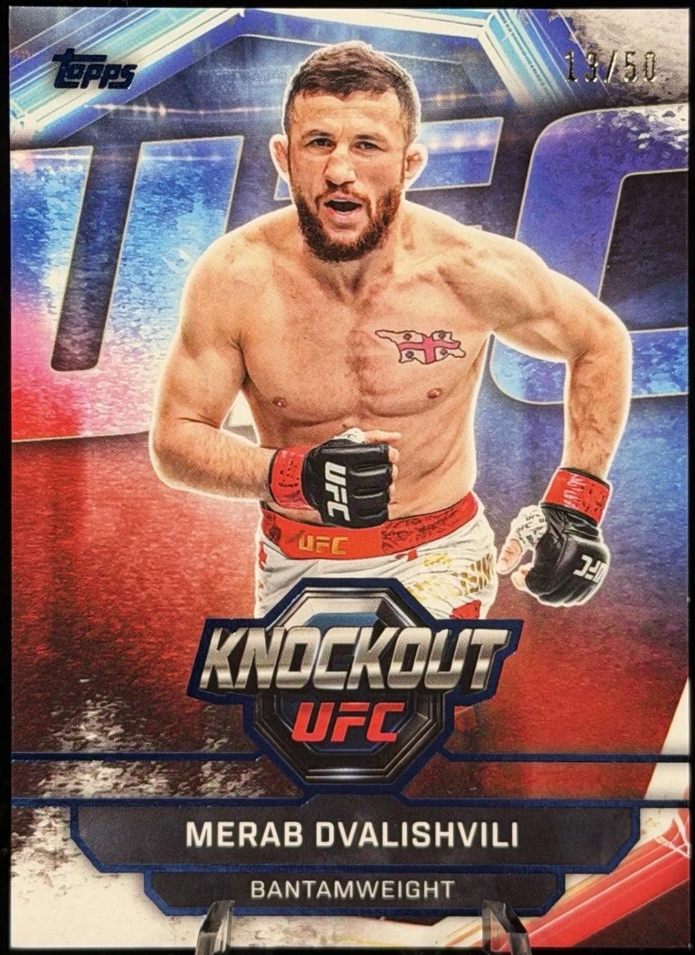 Merab Dvalishvili 2026 Topps Knockout UFC Base #3 Blue