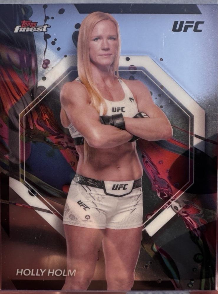 Holly Holm 2024 Topps Finest UFC Base Common #94 Refractor