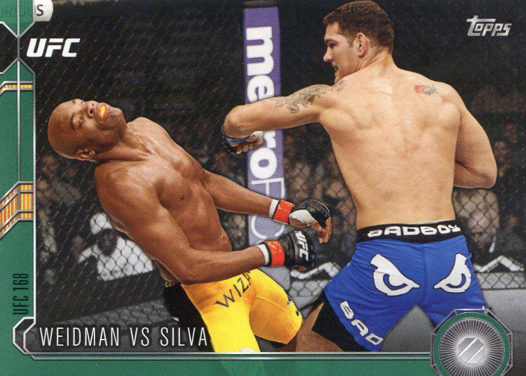 Chris Weidman / Anderson Silva 2015 Topps UFC Chronicles Base #275 Green
