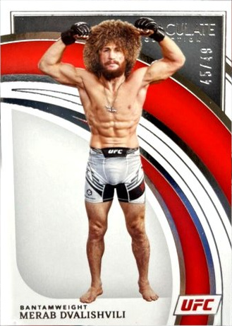 Merab Dvalishvili 2022 Panini Immaculate UFC Base #6 Platinum