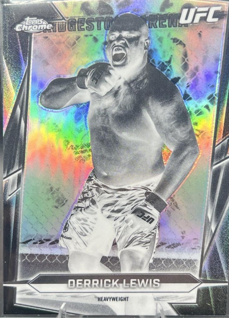 Derrick Lewis 2026 Topps Chrome UFC Base #82 Negative Refractor