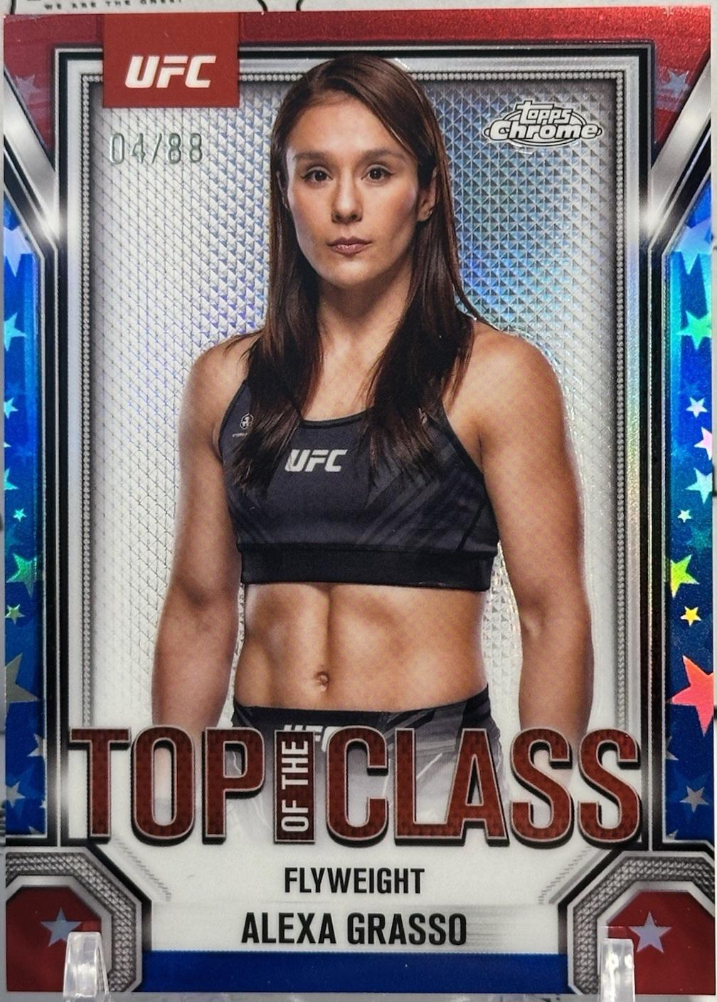 Alexa Grasso 2025 Topps Chrome UFC Top of the Class #TTC-3 Red White Blue Refractor