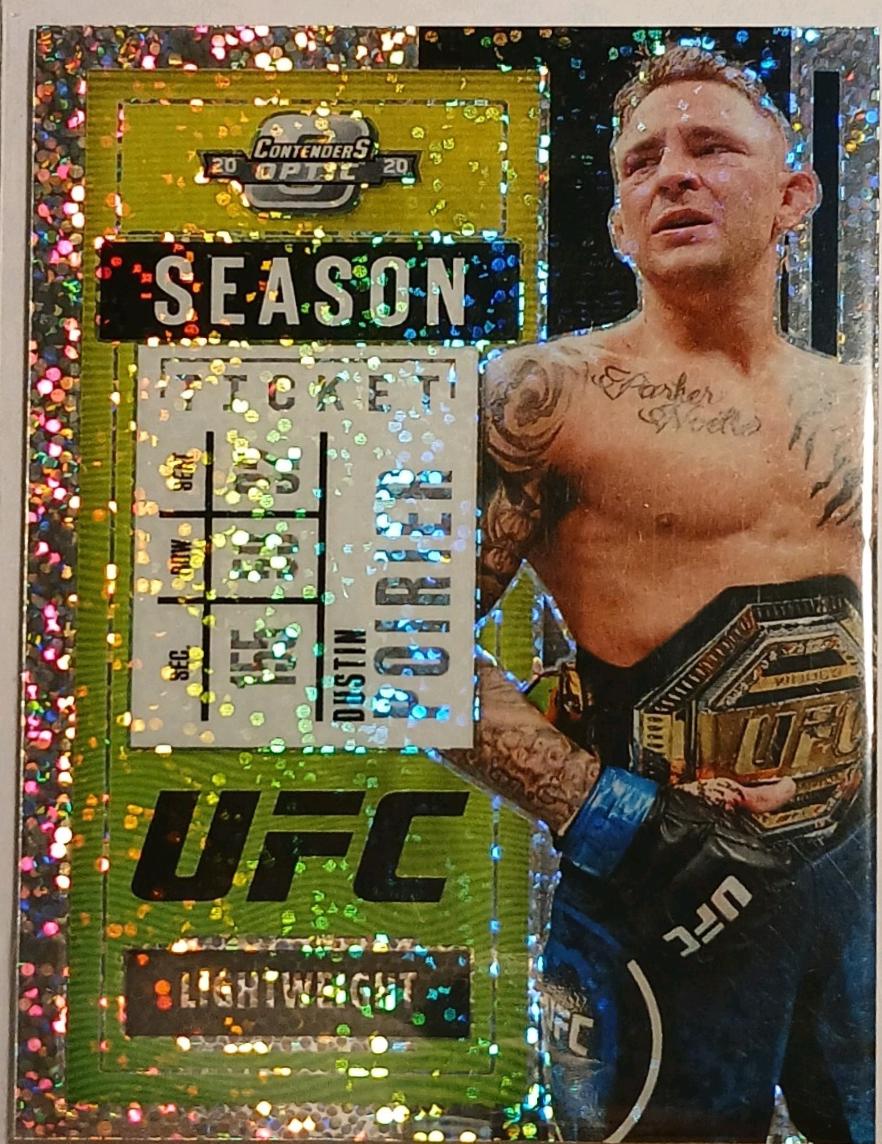 Dustin Poirier 2021 Panini Chronicles UFC Base Contenders Optic Season Ticket #277 White Sparkle
