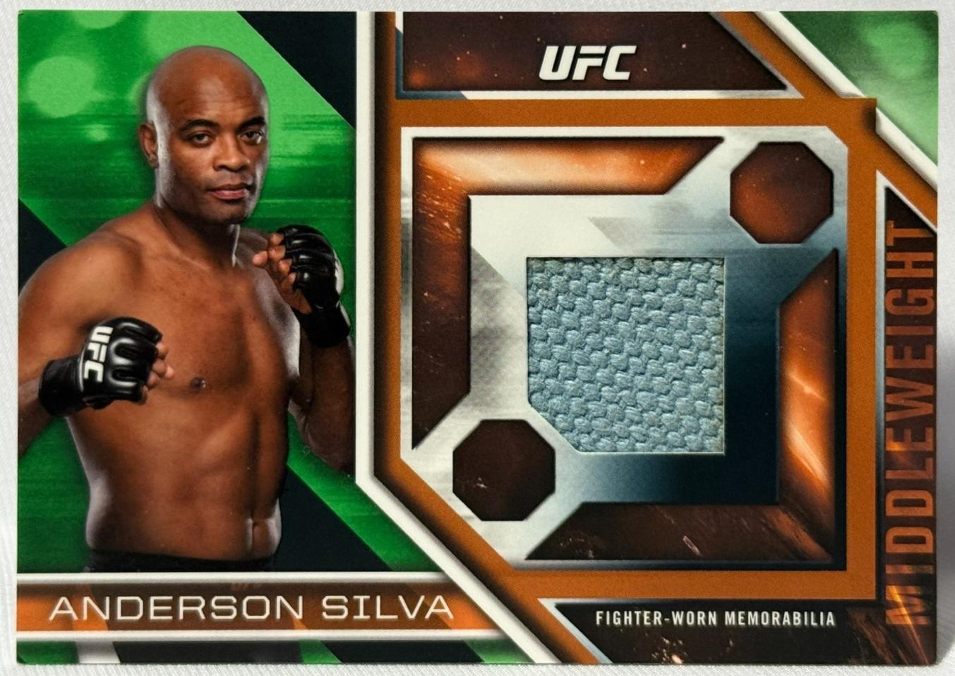 Anderson Silva 2017 Topps UFC Knockout Knockout Relics #KR-AS Green