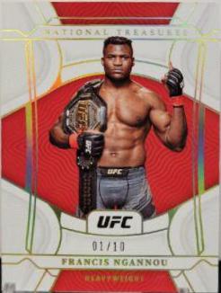 Francis Ngannou 2022 Panini Chronicles UFC Base National Treasures #433 Platinum