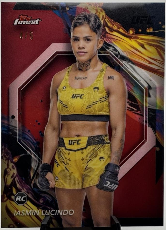 Iasmin Lucindo 2024 Topps Finest UFC Base Uncommon #182 Red Refractor