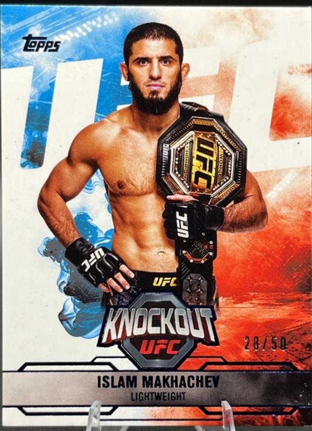 Islam Makhachev 2025 Topps Knockout UFC Base #94 Blue