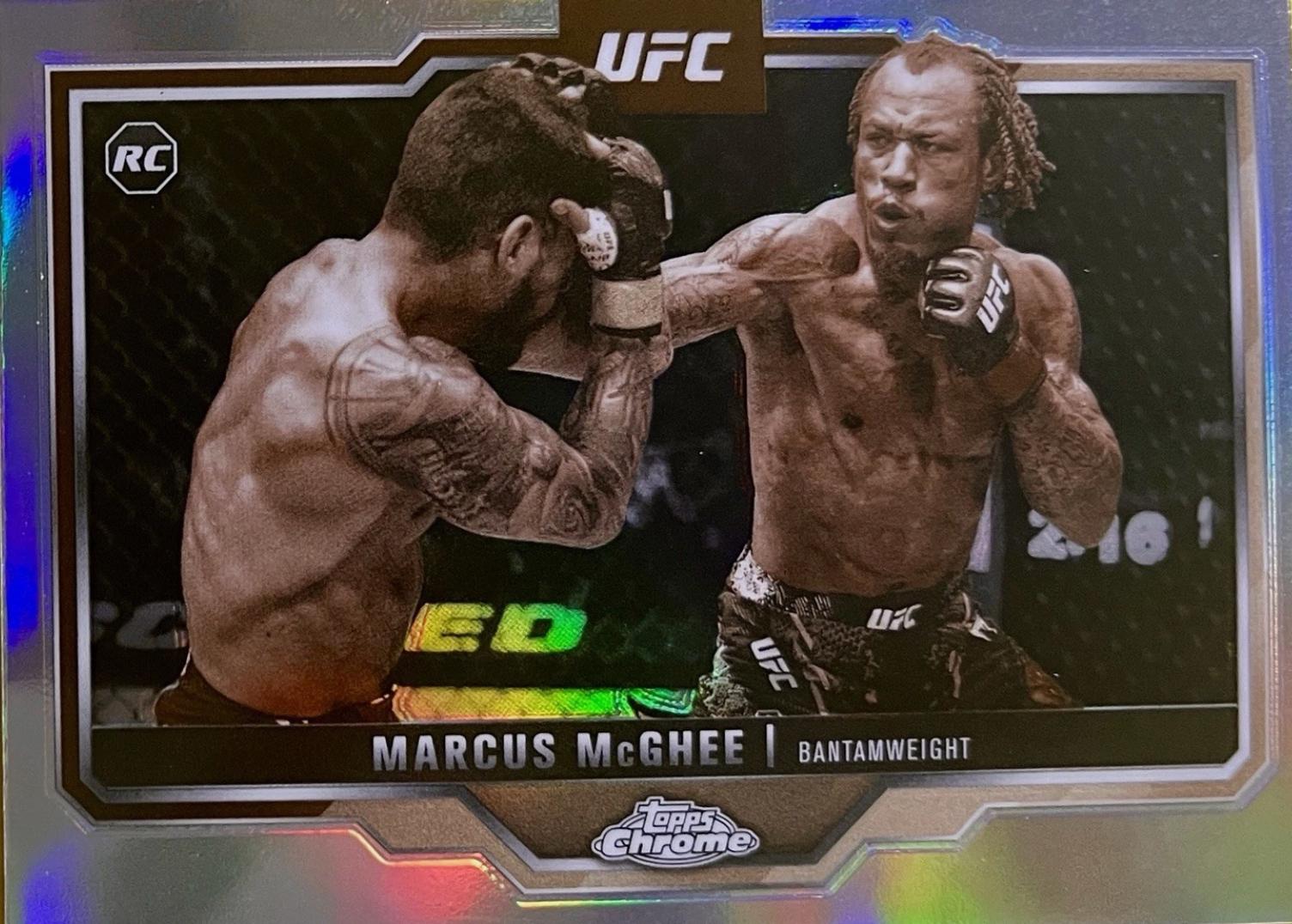 Marcus McGhee 2025 Topps Chrome UFC Base #121 Sepia Refractor
