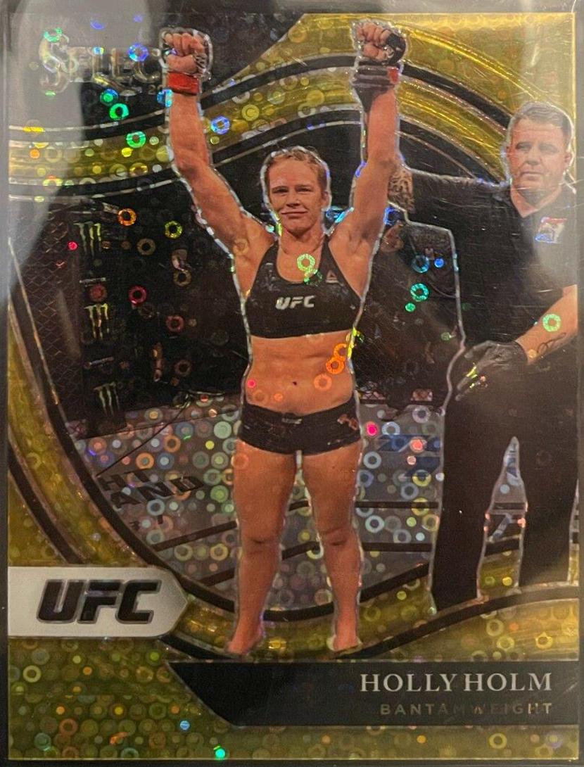 Holly Holm 2021 Panini Select UFC Octagonside #213 Gold Disco