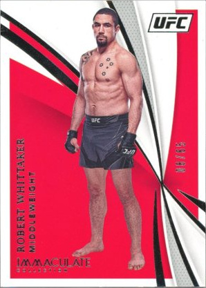 Robert Whittaker 2021 Panini Immaculate UFC Base #17 Gold