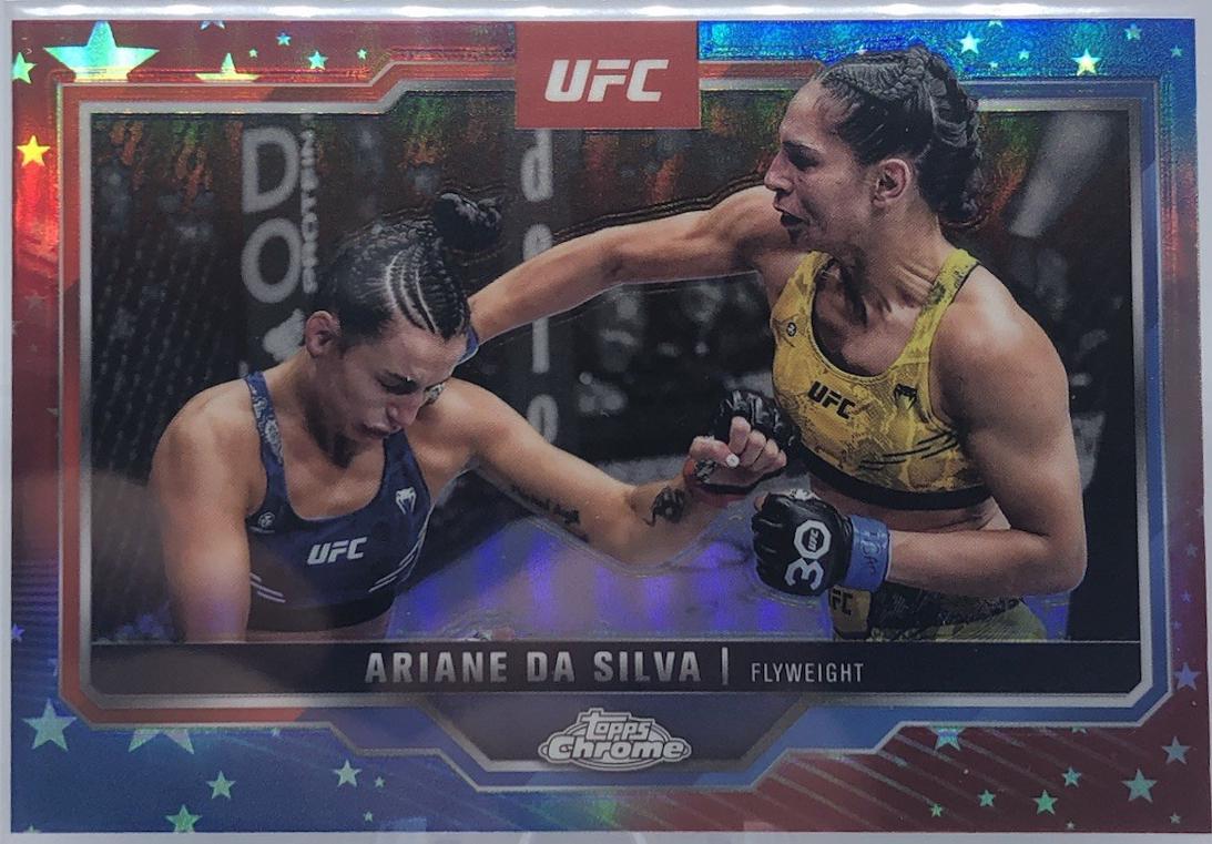 Ariane da Silva 2025 Topps Chrome UFC Base #165 Red & Blue Refractor