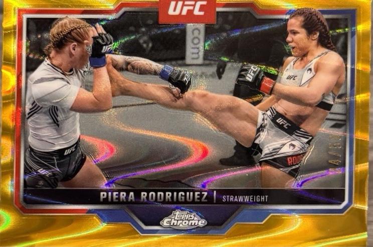 Piera Rodriguez 2025 Topps Chrome UFC Base #135 Gold Refractor