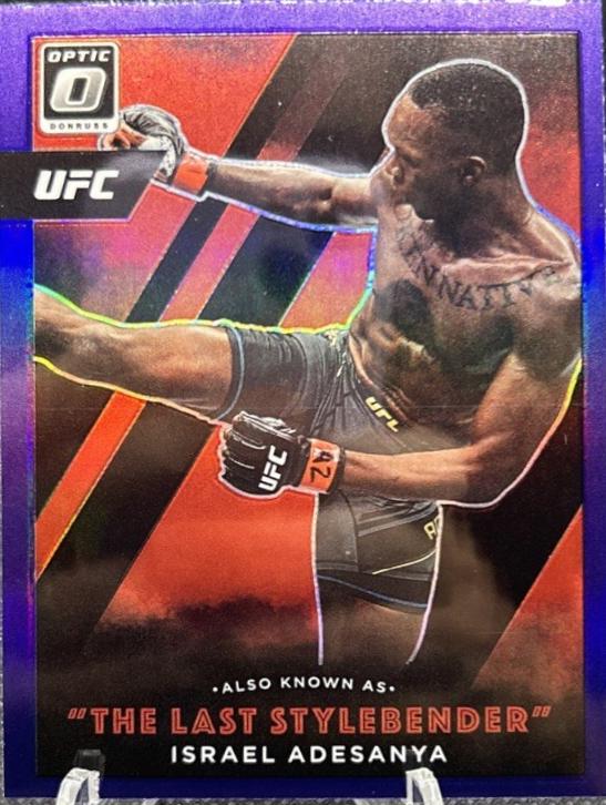 Israel Adesanya 2022 Panini Donruss Optic UFC Also Known As #8 Purple