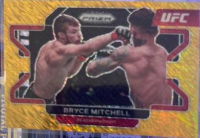 Bryce Mitchell 2022 Panini Prizm UFC Base #67 Gold Shimmer