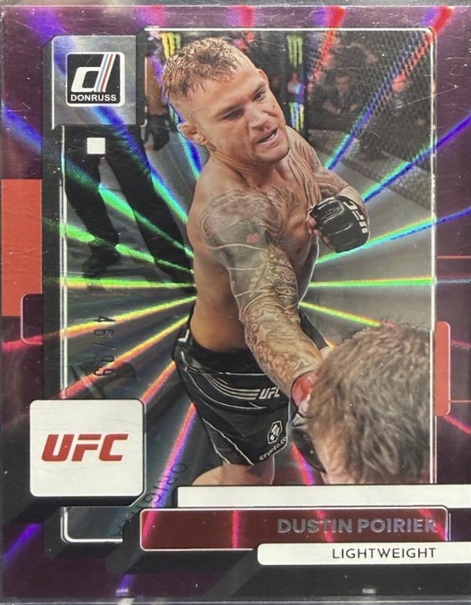 Dustin Poirier 2023 Panini Donruss UFC Base #170 Purple Laser