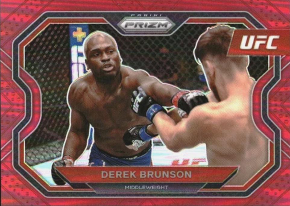 Derek Brunson 2021 Panini Prizm UFC Base #186 Red