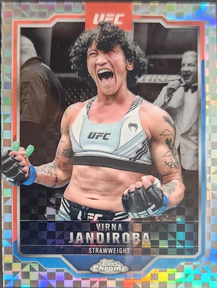 Virna Jandiroba 2025 Topps Chrome UFC Base #123 X-Fractor