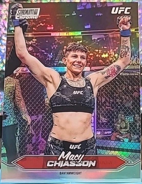 Macy Chiasson 2025 Topps Stadium Club UFC Base Chrome #C-28 Gold Minted Refractor
