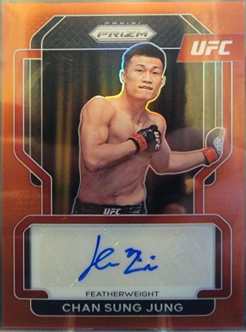 Chan Sung Jung 2022 Panini Prizm UFC Signatures #37 Red