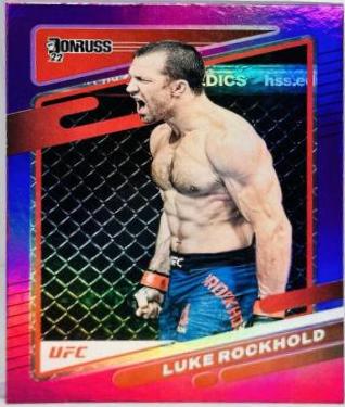 Luke Rockhold 2022 Panini Donruss UFC Base #102 Purple Flood