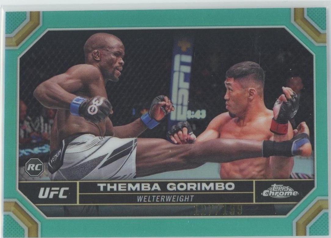 Themba Gorimbo 2024 Topps Chrome UFC Base #188 Aqua Refractor