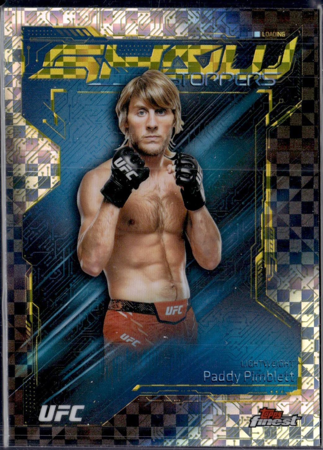 Paddy Pimblett 2025 Topps Finest UFC Showstoppers #SS-1 Checkerboard Refractor