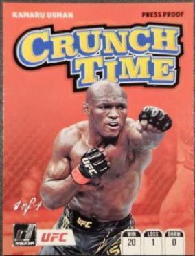 Kamaru Usman 2022 Panini Donruss UFC Base #72 Press Proof Purple